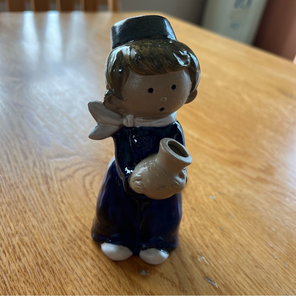 Vintage ENESCO Japan Clay Dutch Boy Figurine.